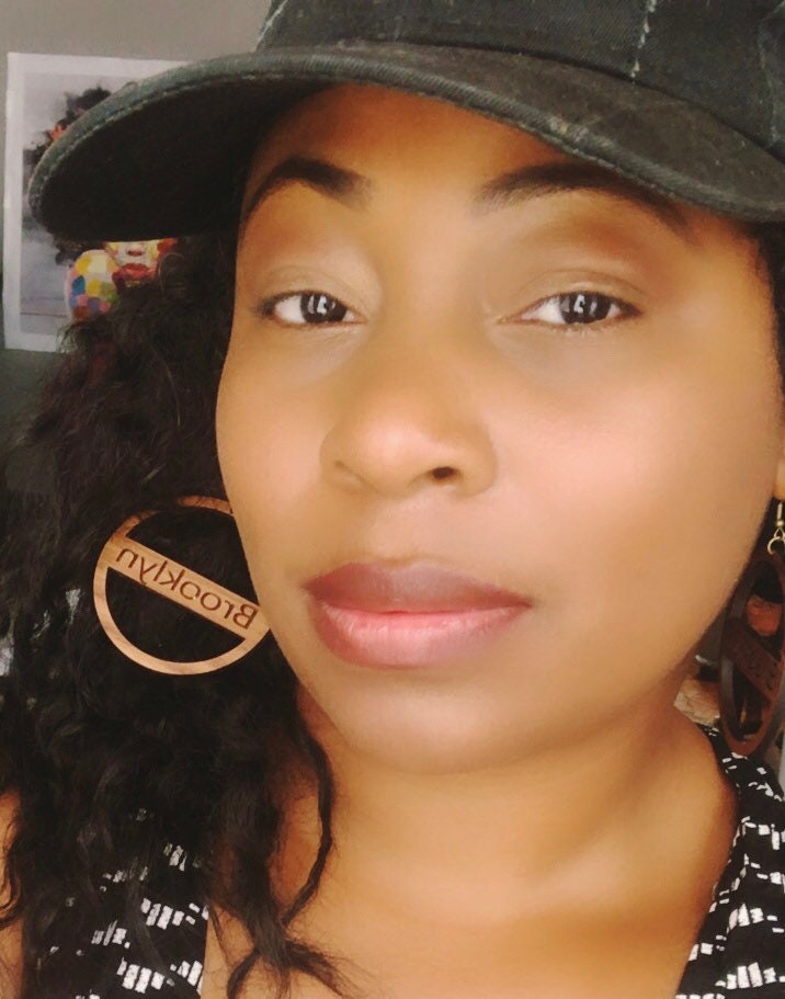 Personalized Wooden Hoop Earrings: Engraved City Name, Vintage Style