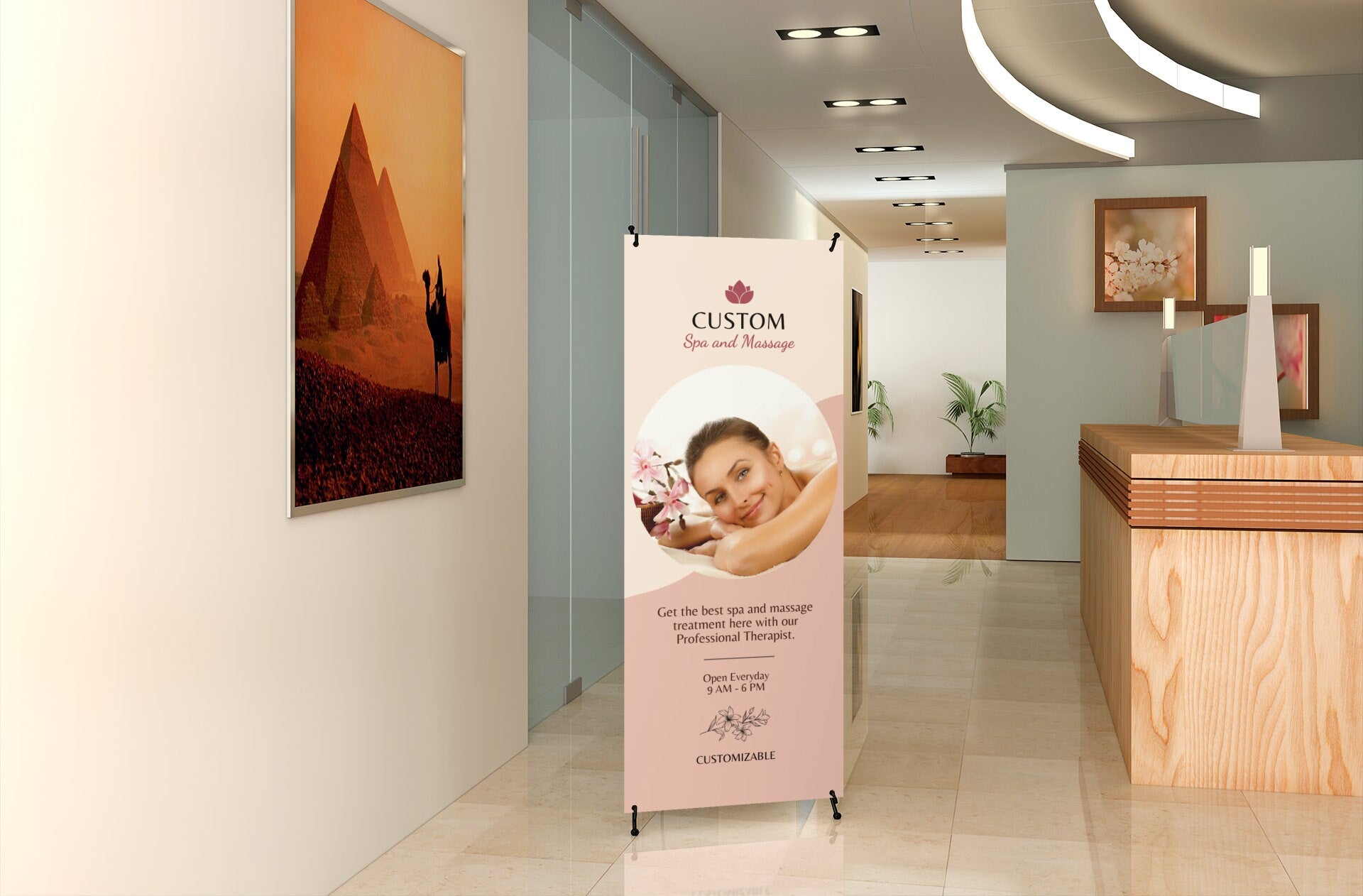 Customizable Retractable Banner - Brand Banner, Stand Roll Up Banner, Real Estate Agent Realtor Sign, Event banner Sign, School Banner