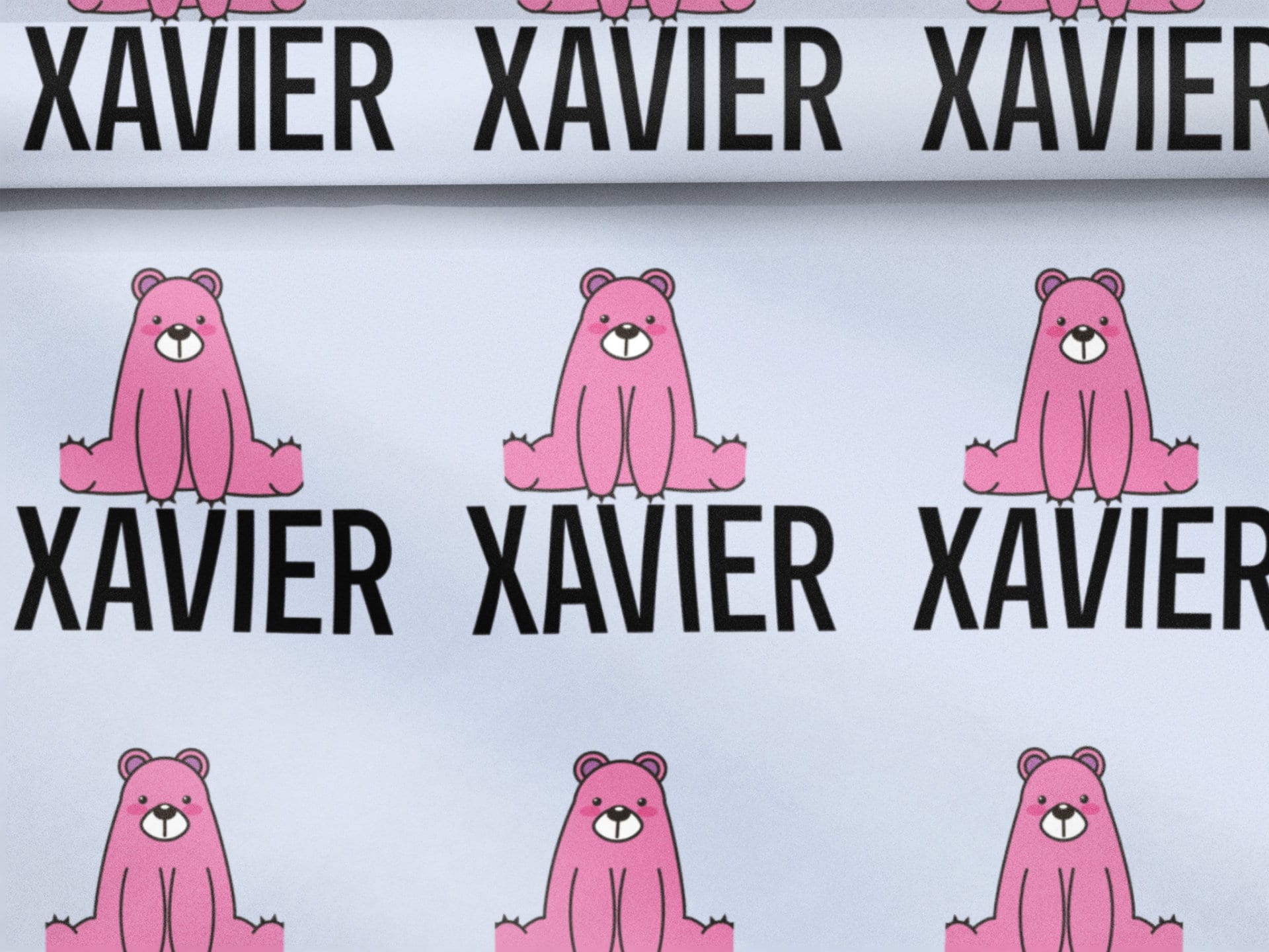 Customizable Bear-Themed Wrapping Paper | Personalized Gift Wrap with Name | 24"x48" Sheets | Perfect for Birthdays, Baby Showers, Holidays