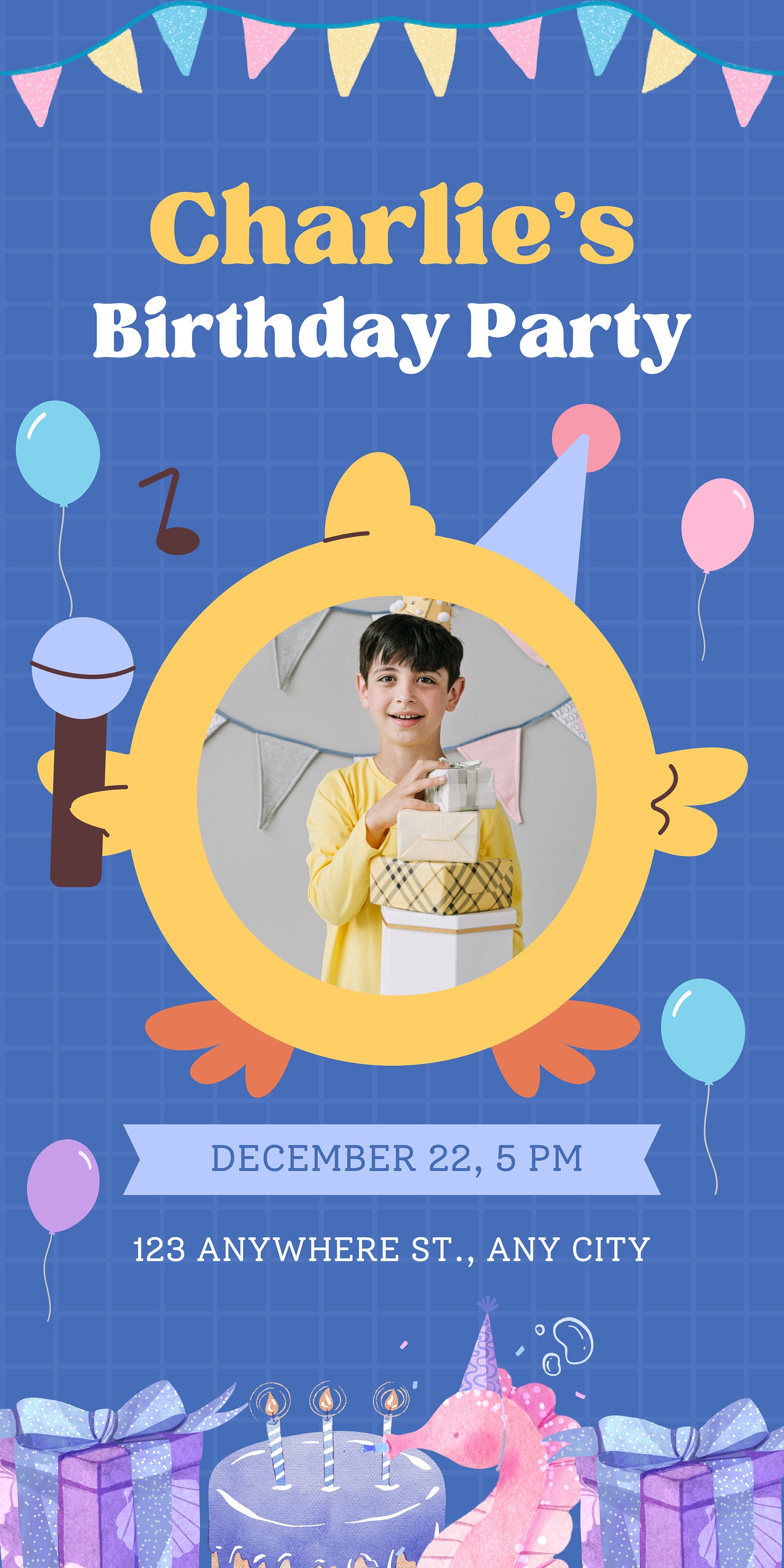 Personalized Retractable Birthday Banner for Boys - High-Quality Vinyl with Heavy Duty Stand