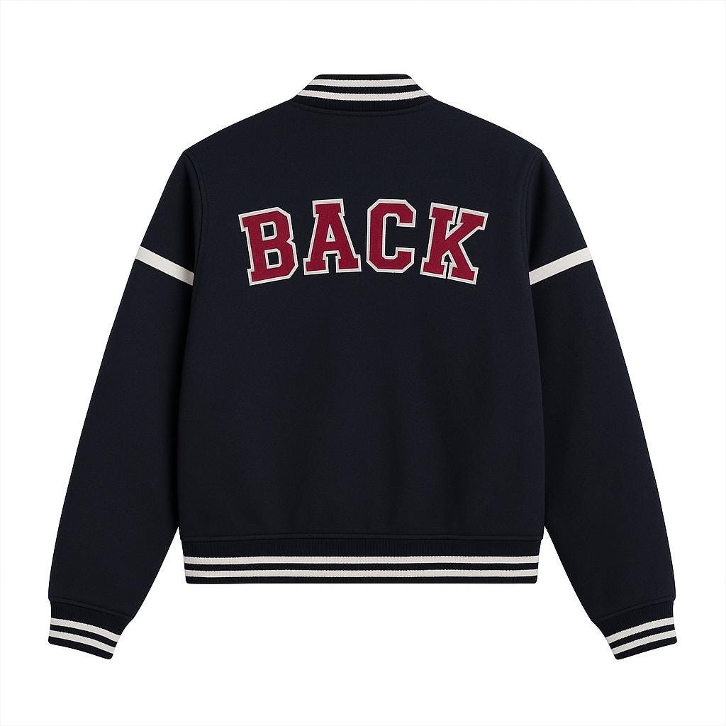 Personalized Embroidered Varsity Jacket, Custom Letterman Bomber