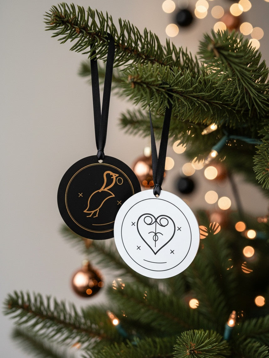 Sankofa Ornament Set of 3 — Personalized Acrylic Keepsakes
