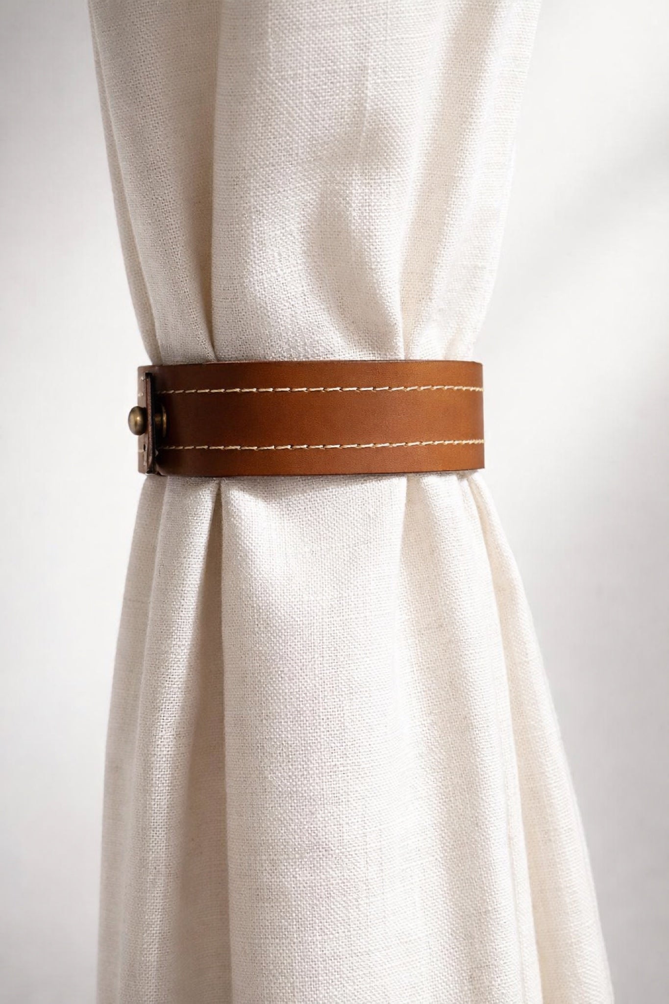 Handmade Leather Curtain Tiebacks (Pair)