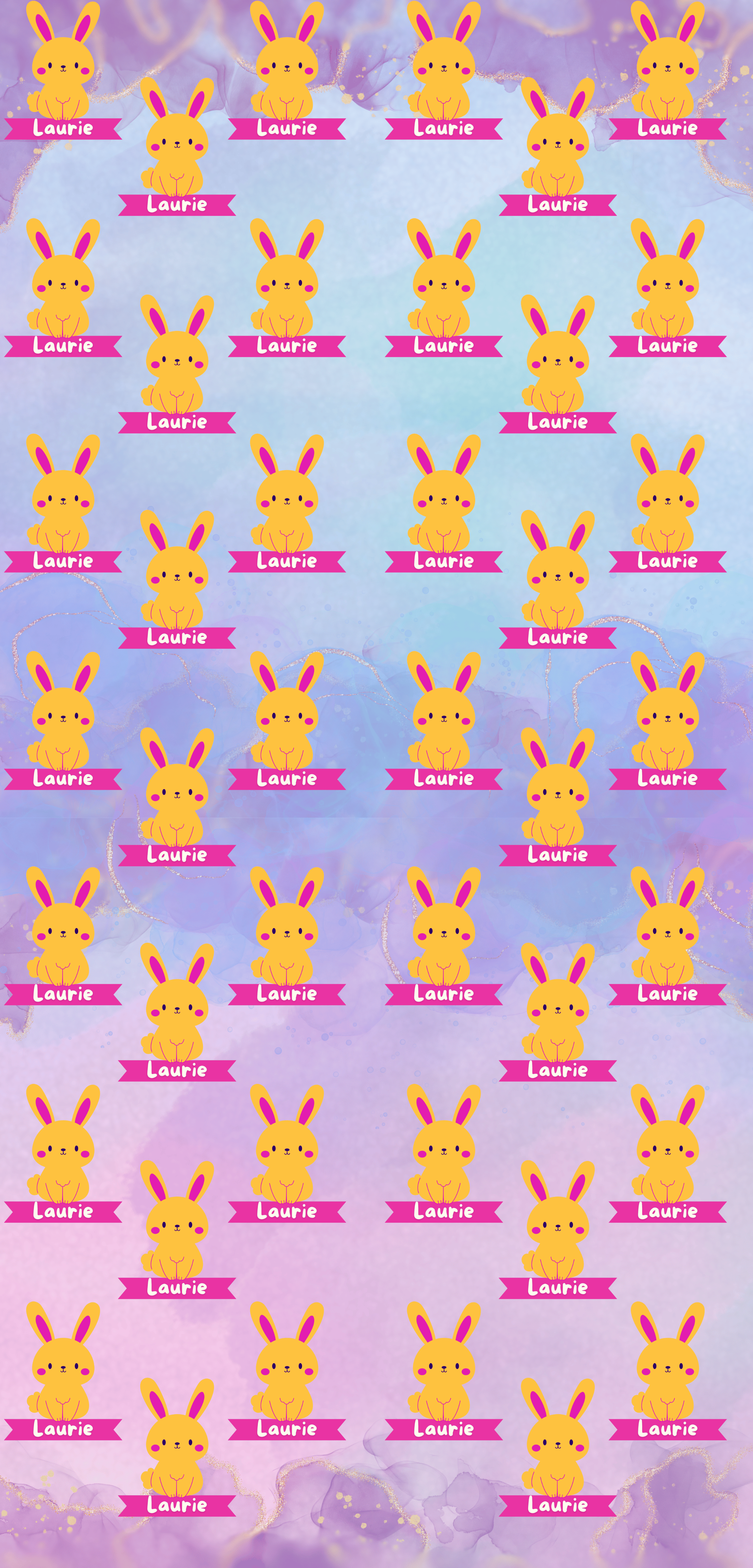 Customizable Bunny Themed Wrapping Paper | Personalized Gift Wrap with Name | 24"x48" Sheets | Perfect for Birthdays, Baby Showers, Holidays