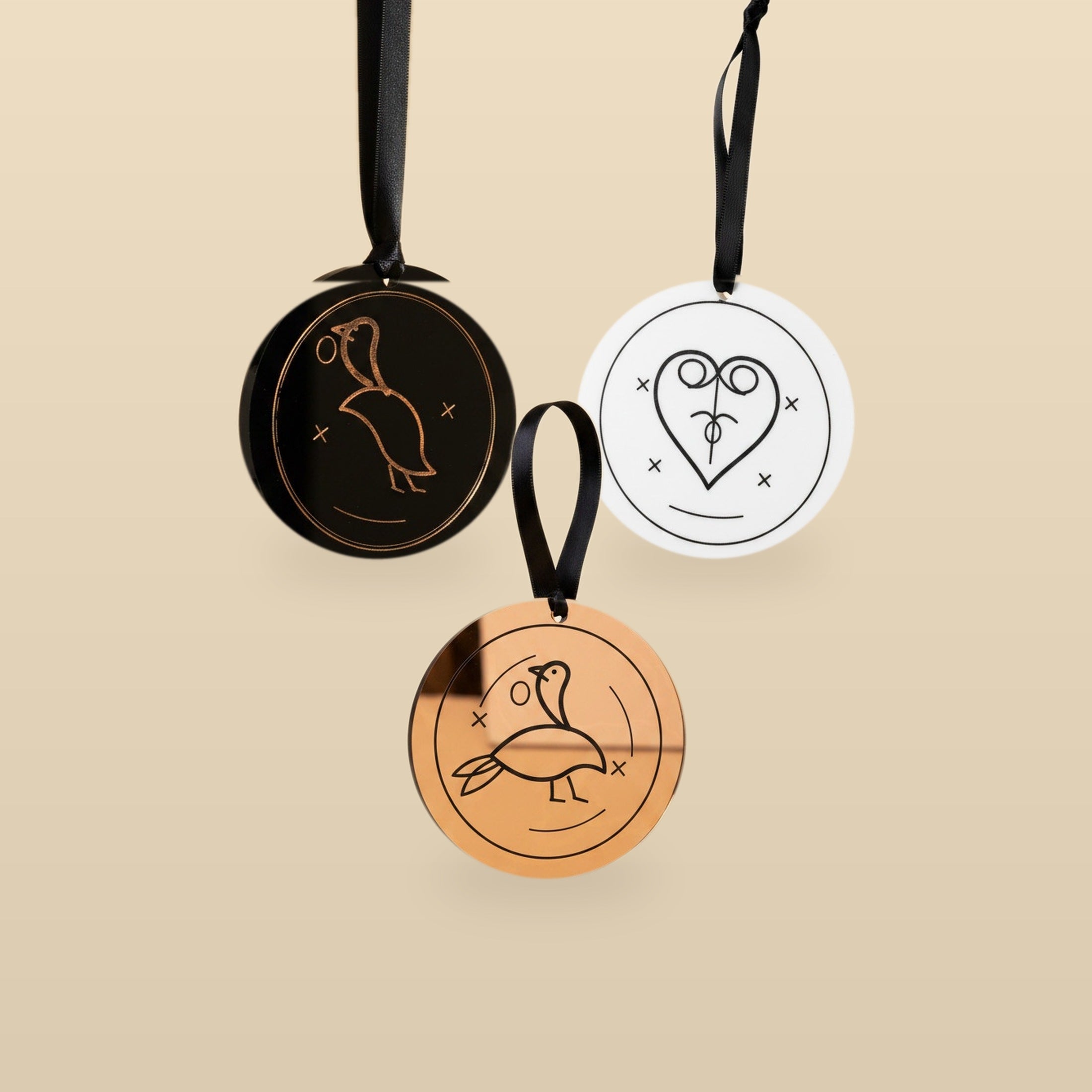 Sankofa Ornament Set of 3 — Personalized Acrylic Keepsakes