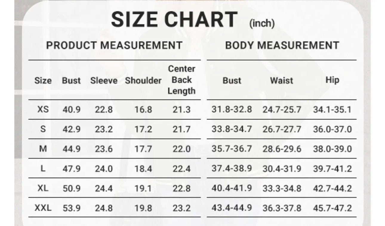 Rejecting Retail Studio size chart for personalized embroidered varsity jackets, showing product and body measurements in inches for sizes XS-XXL.